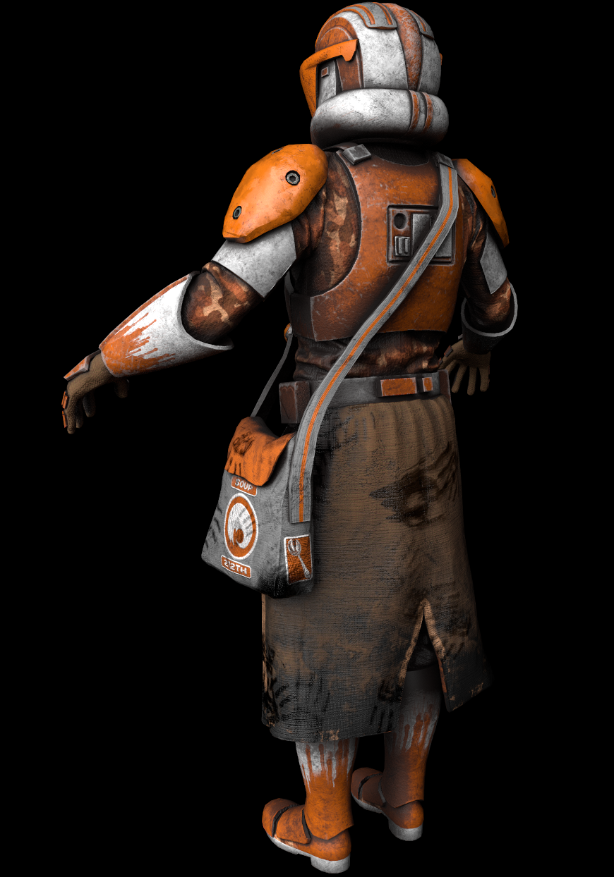 Soup armor — back view