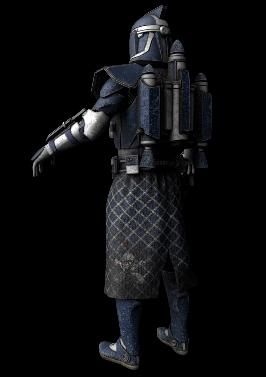 Dark Shark armor — back view
