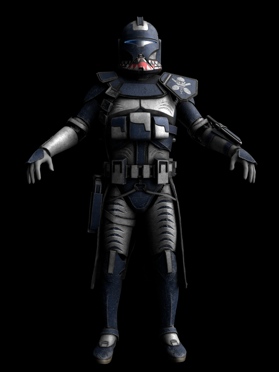 Dark Shark armor — front view